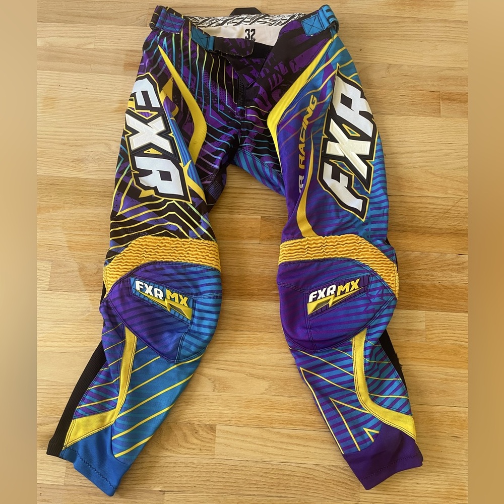 FXR Men's Riding Pants - Blue and Purple